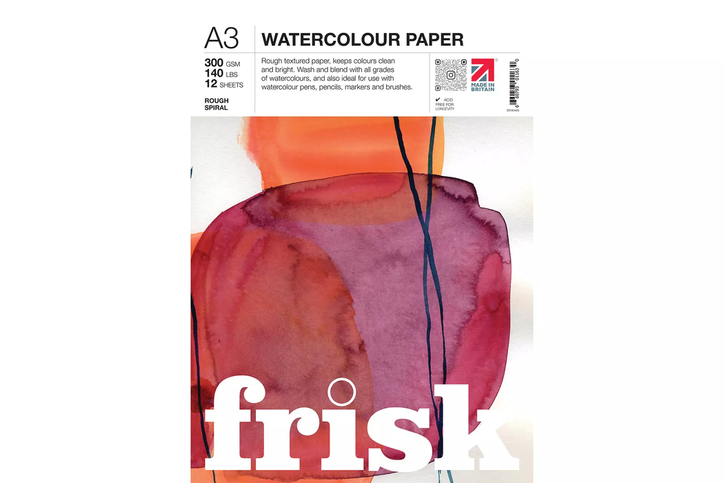 Watercolour Paper Spiral 300gsm Cold Pressed/Not  A3