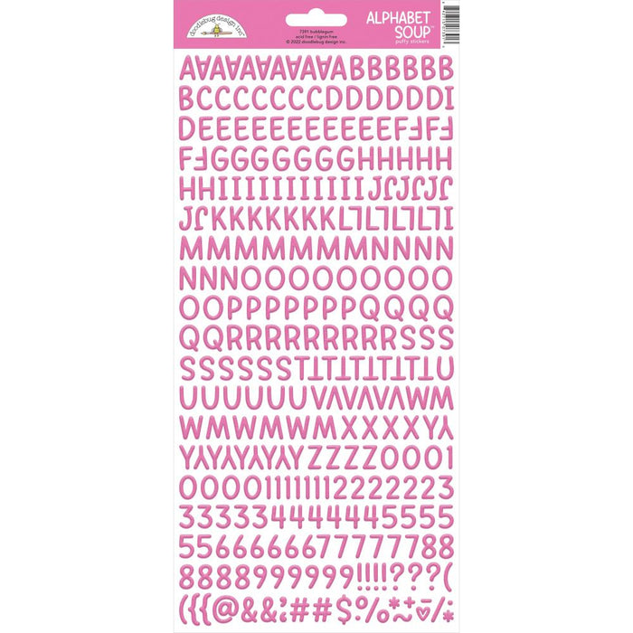 Alphabet Soup Puffy Stickers - Bubblegum