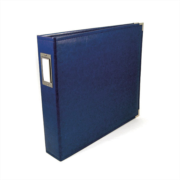 We R Classic Leather 3-Ring Binder 12"X12" - Cobalt