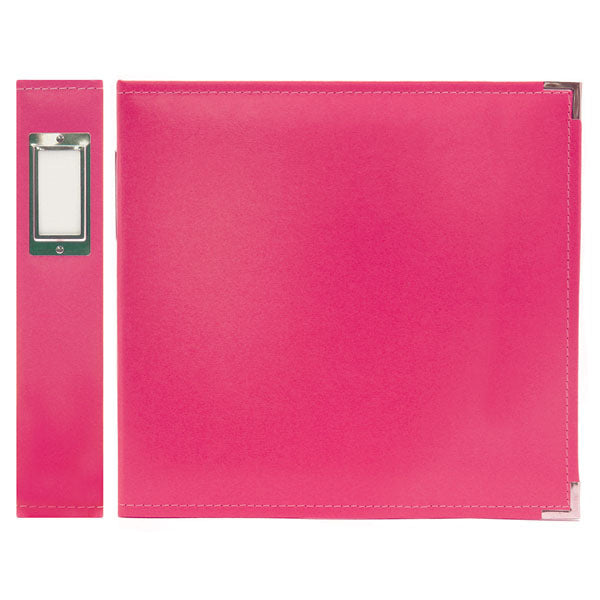We R Classic Leather 3-Ring Binder 12"x12" - Strawberry