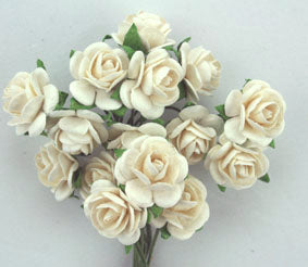 1.5cm Roses - White