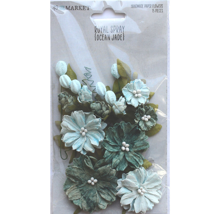 Royal Spray – Ocean Jade Paper Flowers
