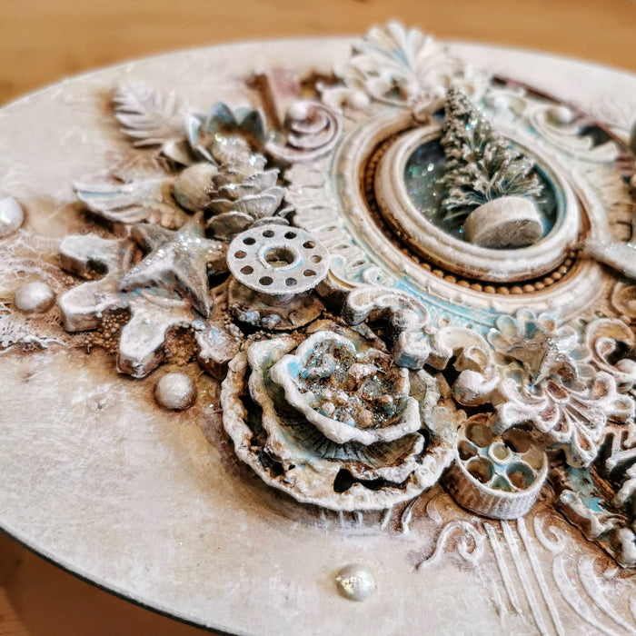 Christmas Time - Mixed media canvas by LORI WOODS