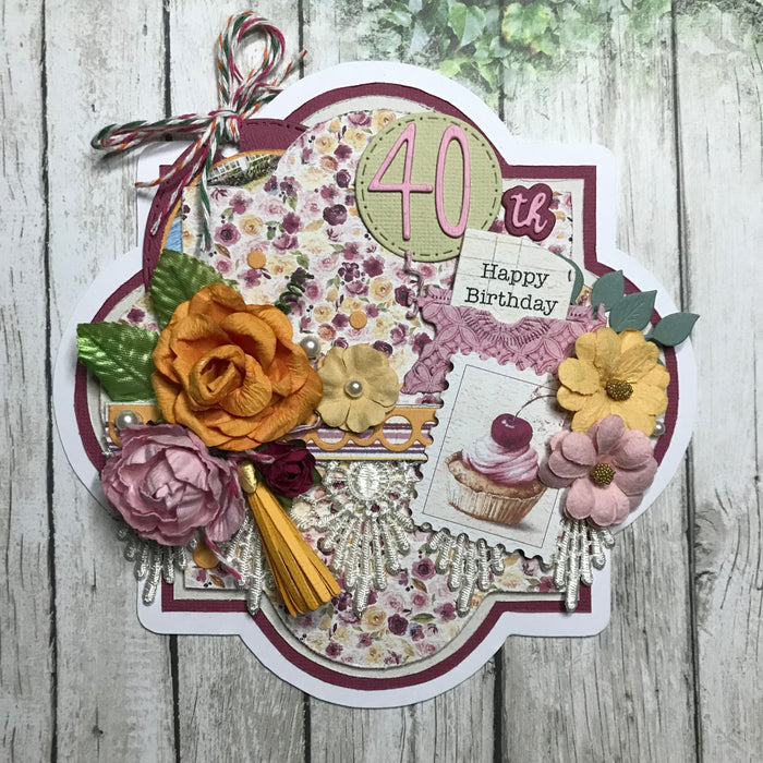 40th Birthday Card by SUE CREASE