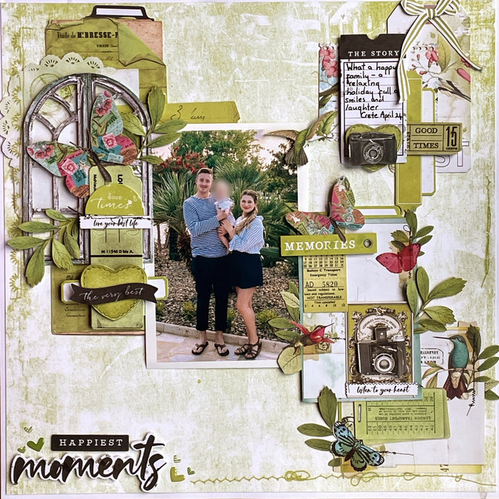 Happiest Moments: Layout by Karen Moss