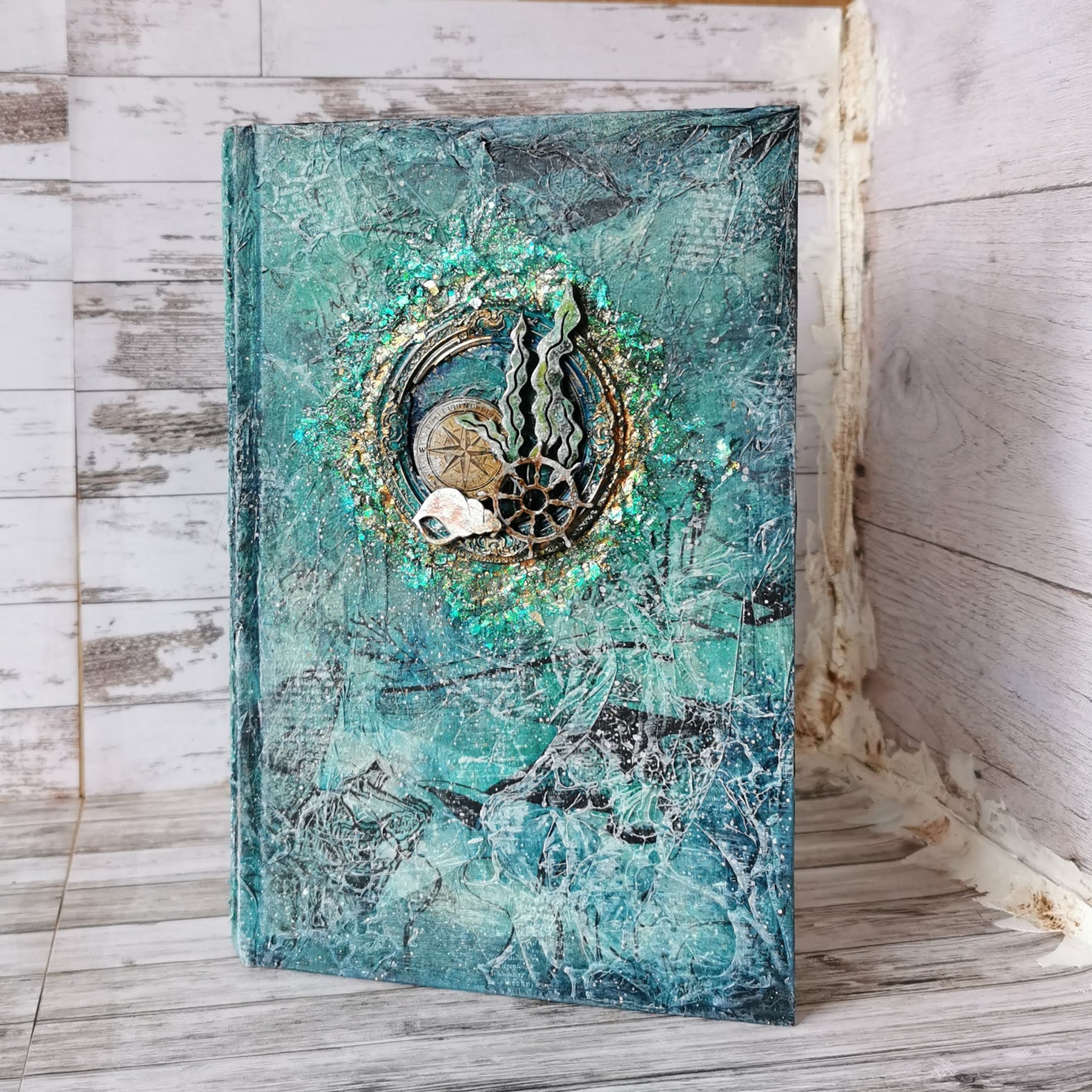 Secrets of the Sea Carved Book and Mini Journal by LORI WOODS
