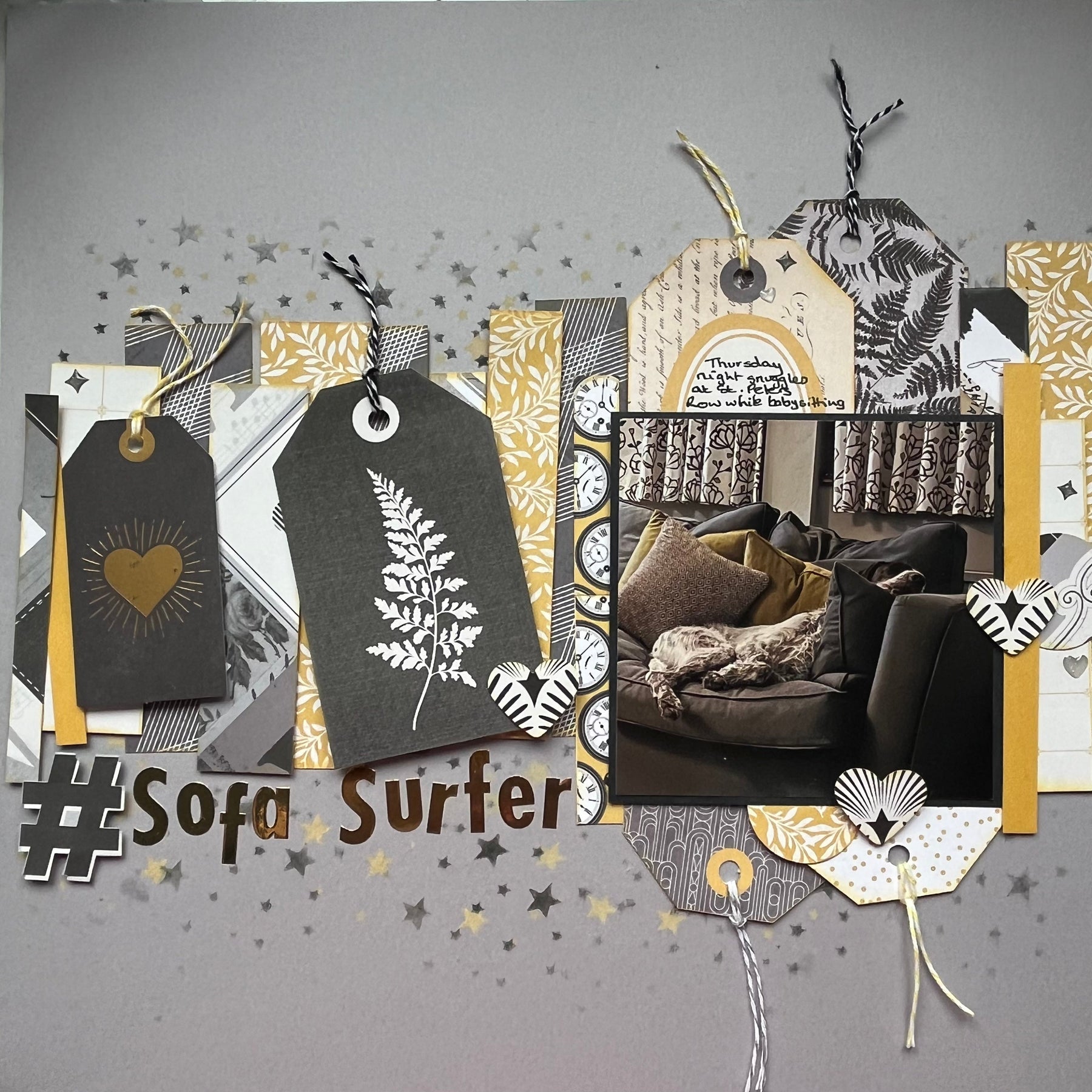 Sofa surfer: Layout by Elaine King