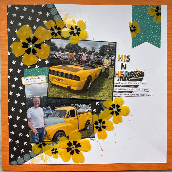 September Kit: 1st Layout by Elaine King.