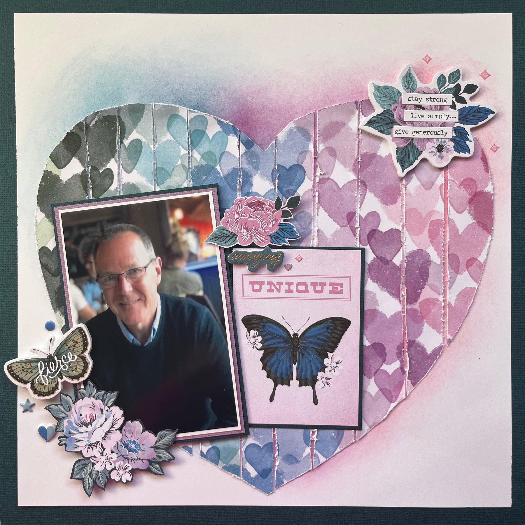 February Kit: Second layout by Elaine King