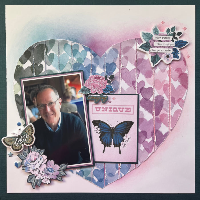 February Kit: Second layout by Elaine King