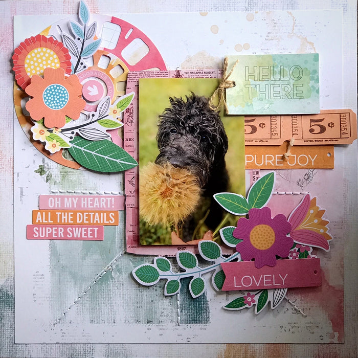 Hello There Scrapbook Page by KAREN MOSS