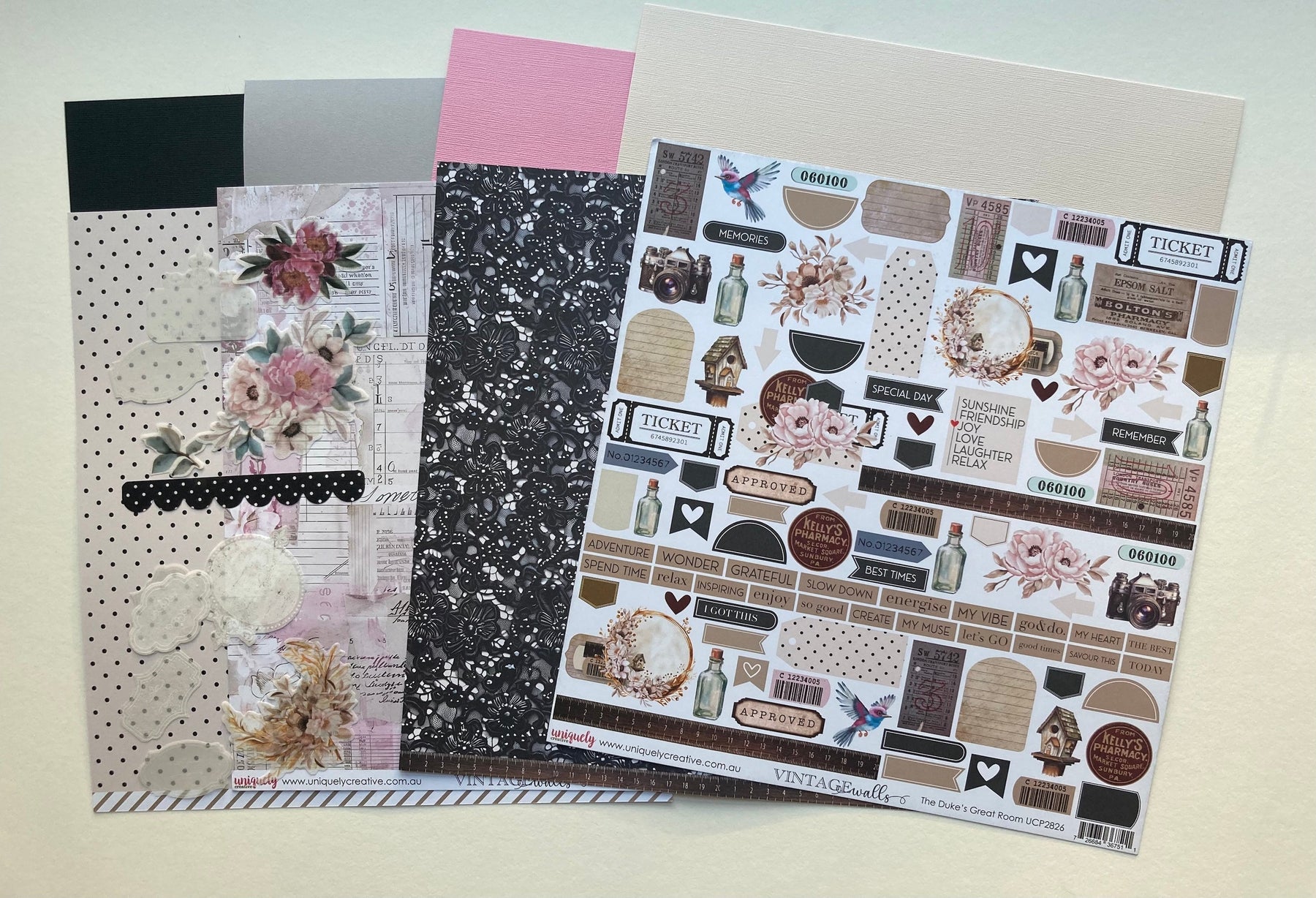 Scrapaholix January 2025 Kits - Vintage Walls