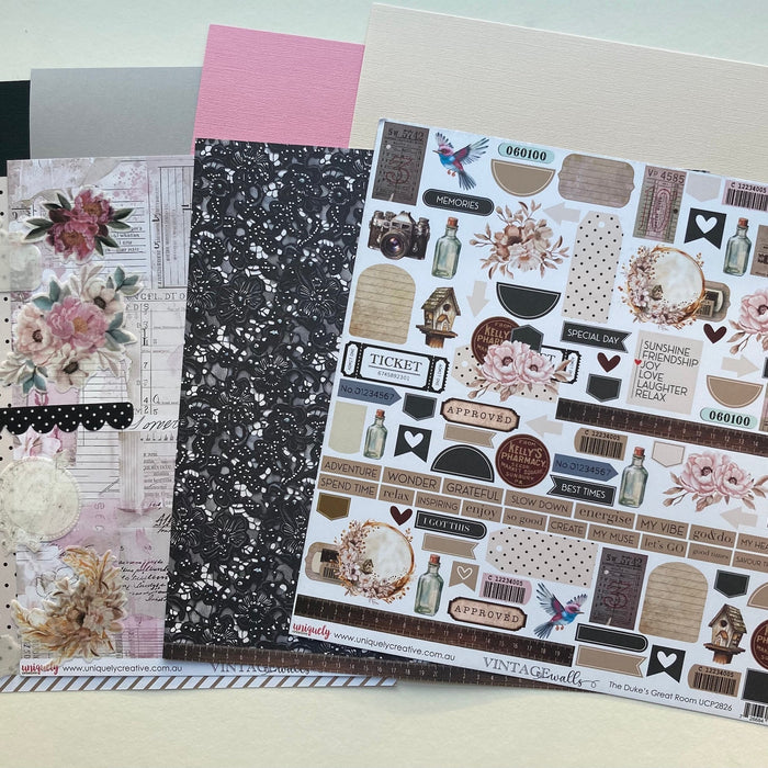 Scrapaholix January 2025 Kits - Vintage Walls