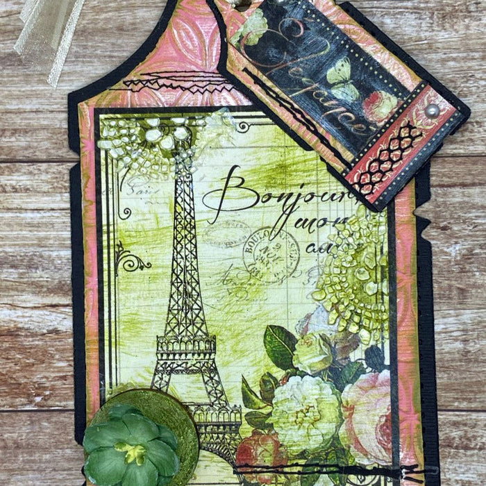 Large decorative tag by SHARON NETTLESHIP