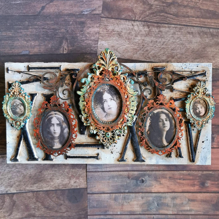 In The Frame - mixed media canvas by LORI WOODS