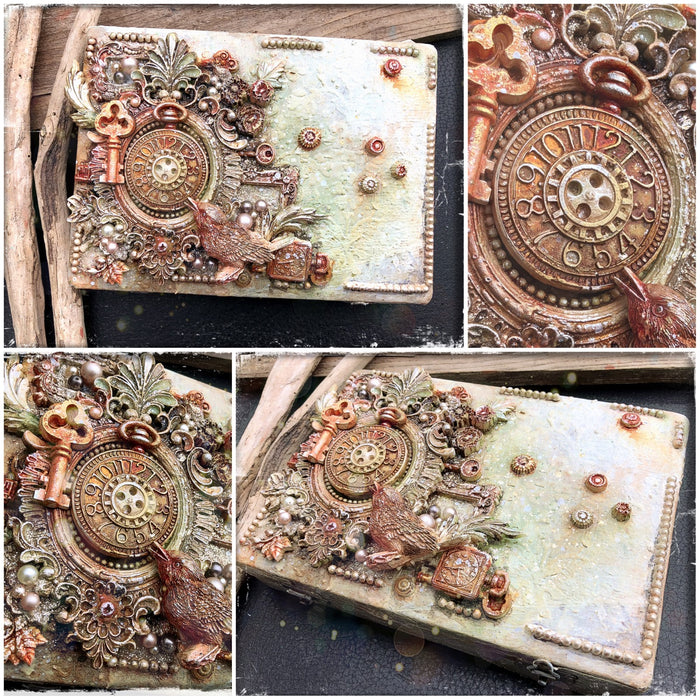 Vintage Rusty bird Box by LOUISE CROSBIE
