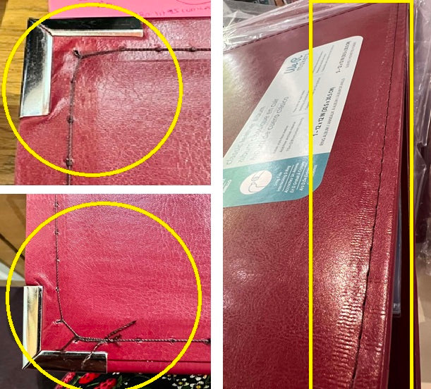 We R Classic Leather 3-Ring Binder 12"X12"- Reduced due to cosmetic issues