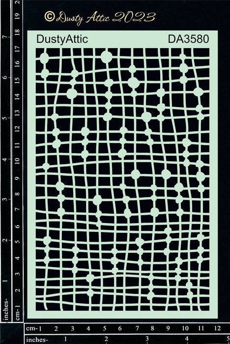 Dusty Attic Grid Stencil #1