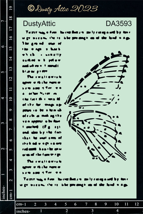 Winged Script Stencil