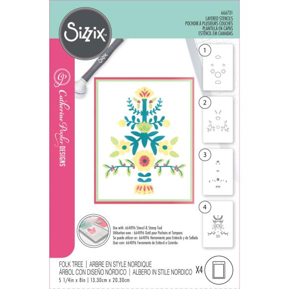 Sizzix Layered Stencils A6 - By Catherine Pooler