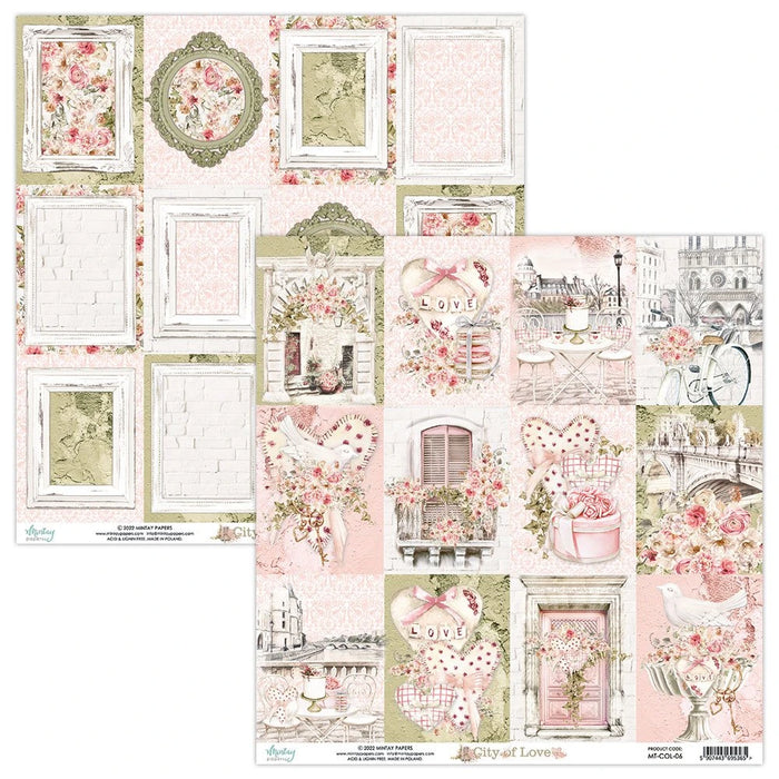 CITY OF LOVE 12 X 12 FRAMES & JOURNALING CARDS PAPER