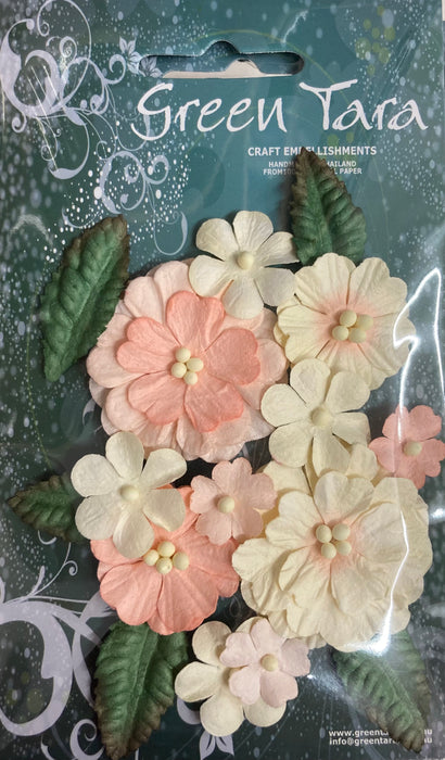 Pastel Flowers - Cream/Peach