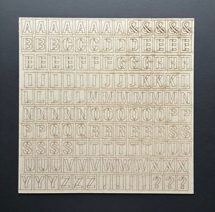 Stencil ABC set