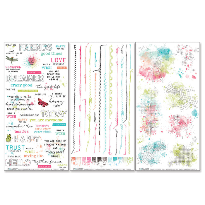 Kaleidoscope Essentials Rub-On Transfers