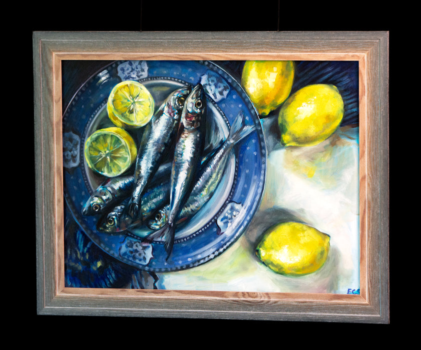 Sardines Oil on canvas — Elspeth Scott