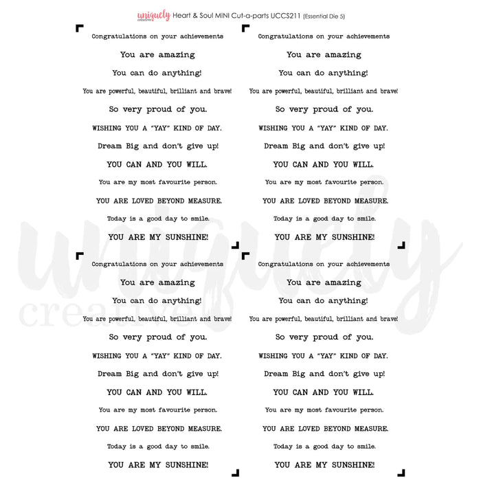 HEART & SOUL CUT-A-PART SHEET