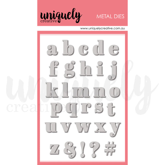 SERIF LOWERCASE ALPHA DIE