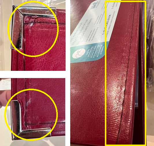 We R Classic Leather 3-Ring Binder 12"X12"- Reduced due to cosmetic issues