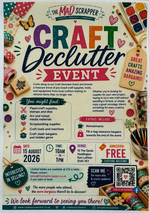 Craft Declutter Event at The Mad Scrapper - Free entry to all visitors