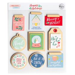 Happy Holidays Wood Accent Stickers
