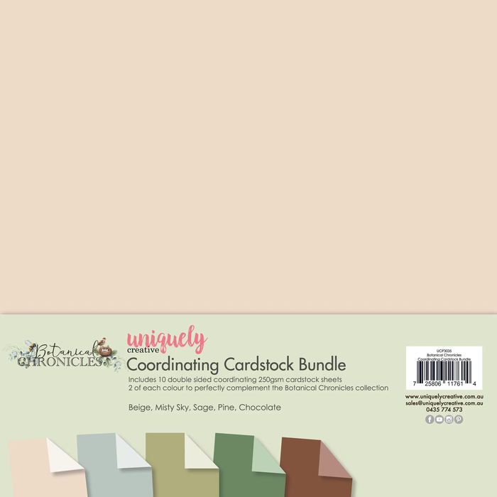 Botanical Chronicles 12 X 12 COORDINATING CARDSTOCK BUNDLE