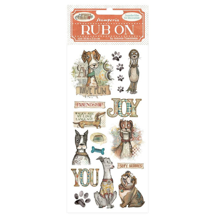 Furry Friends Rub-Ons - Dog