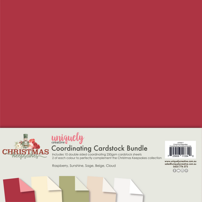 CHRISTMAS KEEPSAKES COORDINATING CARDSTOCK
