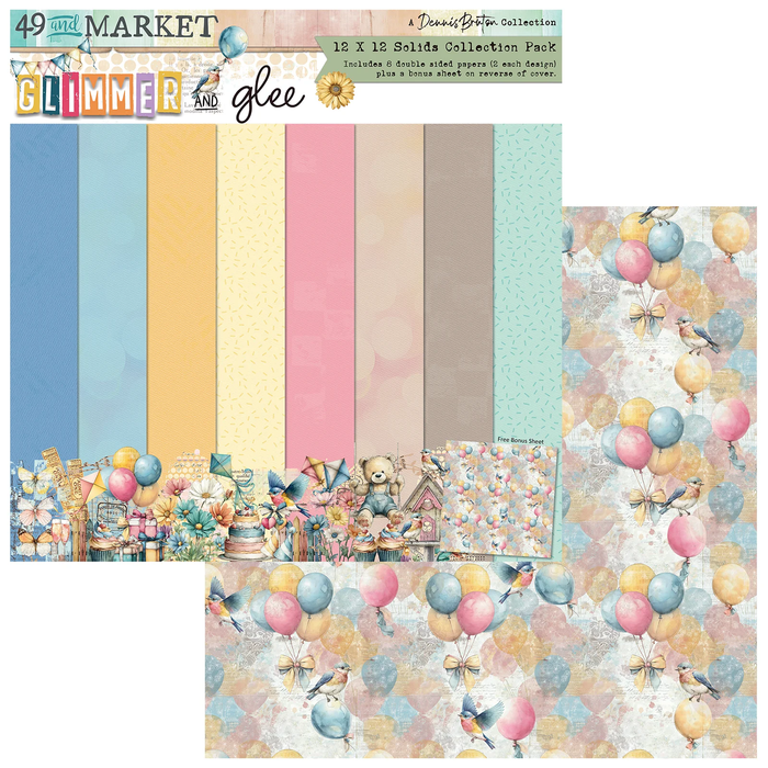 Glimmer and Glee 12 x12 Solids Collection Pack