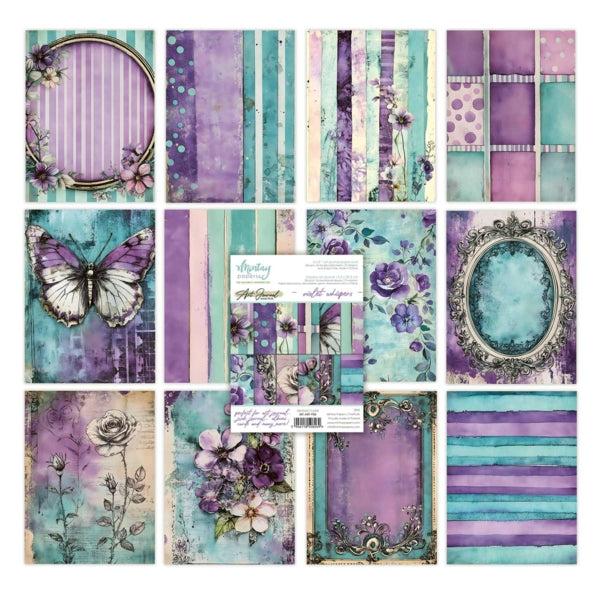 6 X 8 ART JOURNAL PAPER PAD - VIOLET WHISPERS
