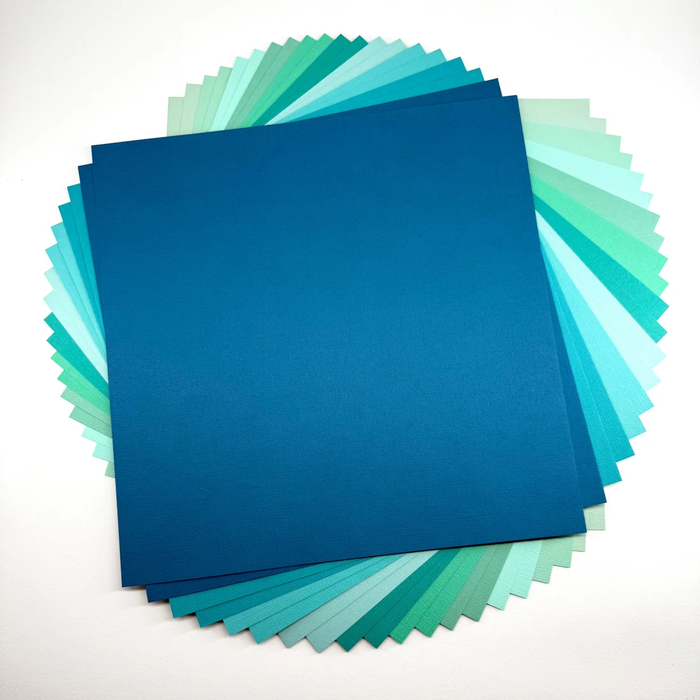 Textured Cardstock 20 Pack - TEAL & TURQUOISE