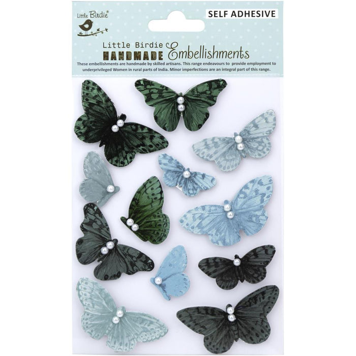 3D Embellishment Butterflies - Blue Bay