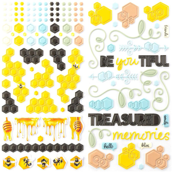 Botanical Buzz Puffy Stickers