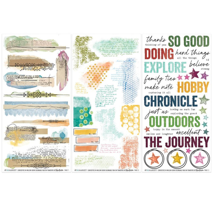 Curiosities In Willow Grove Blendable Rub-On Transfer Set