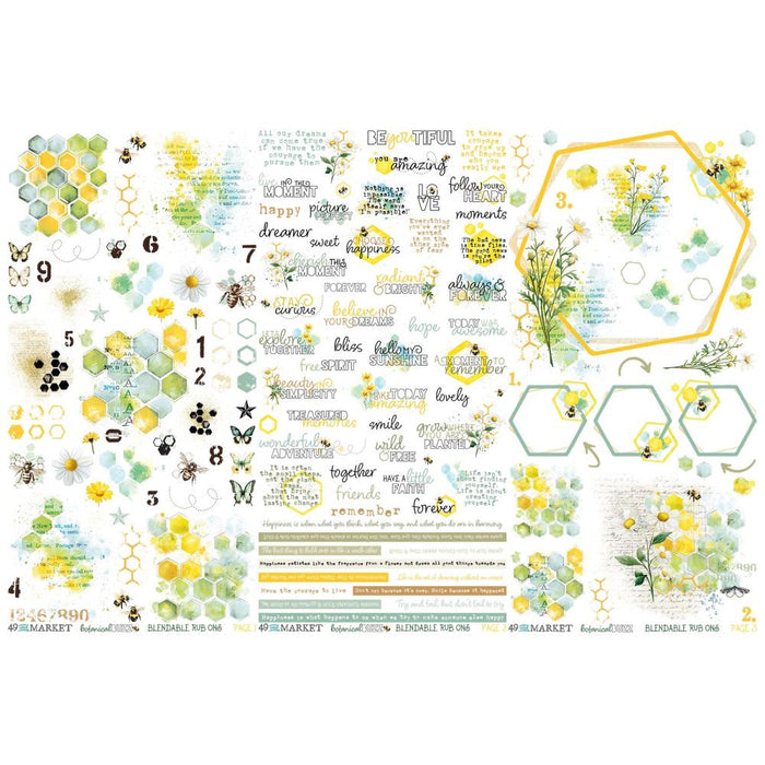 Botanical Buzz Rub-On Transfer Set