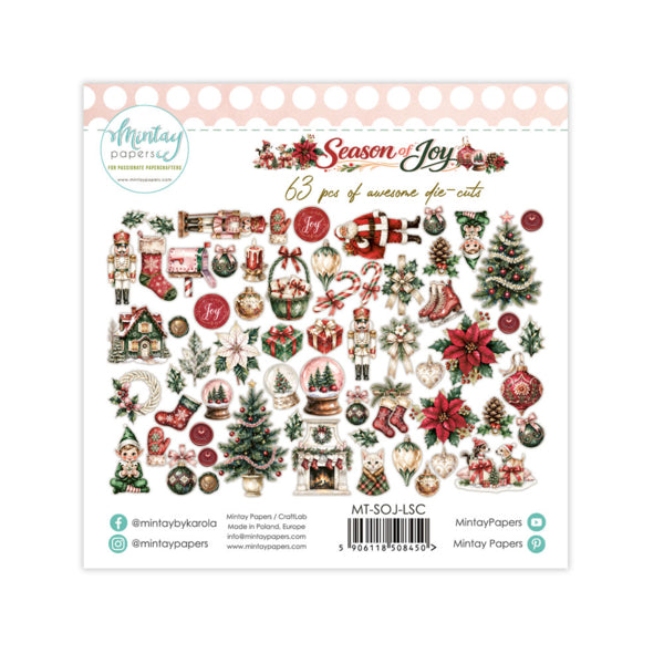SEASON OF JOY PAPER DIE-CUTS - 63 PIECES