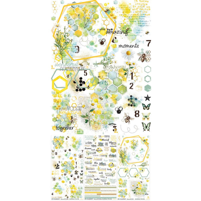 Botanical Buzz Rub-On Transfer Set