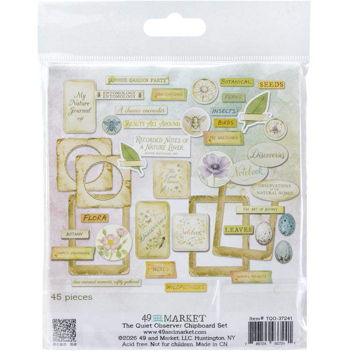 The Quiet Observer Chipboard Set