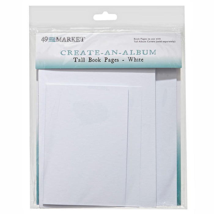 Create-An-Album Tall Book Pages - White