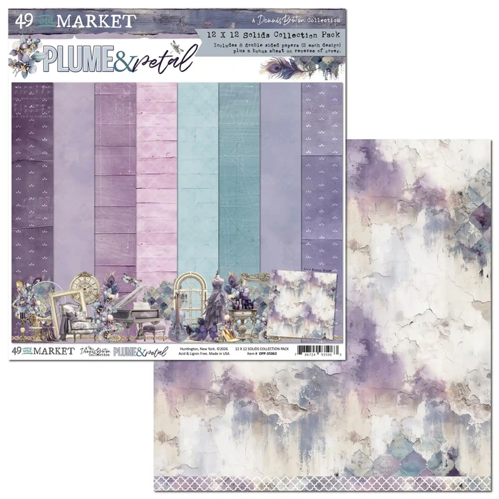 Plume & Petal Solids Collection Pack 12"X12"