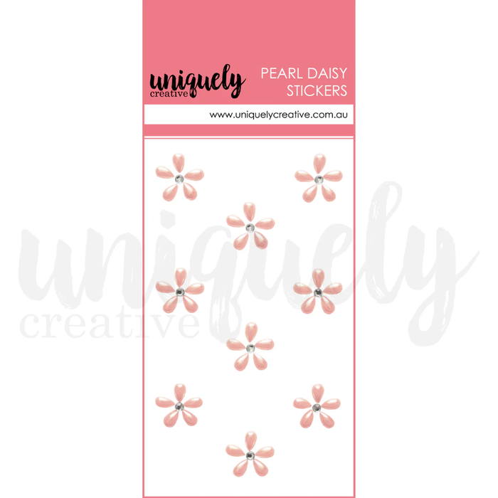 PEARL DAISY STICKERS - PINK